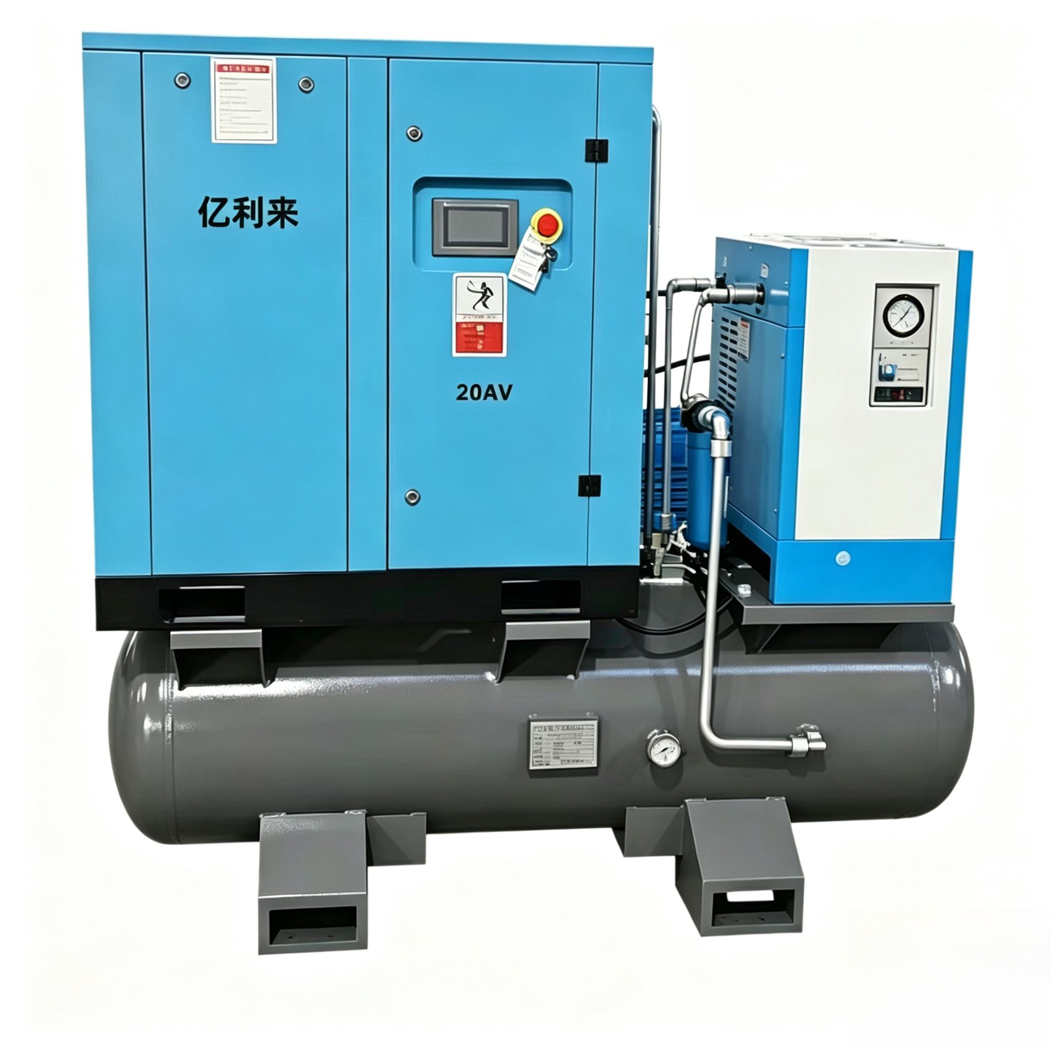 15kW 4 i 1 enkelttrins luftkompressor med fast hastighed