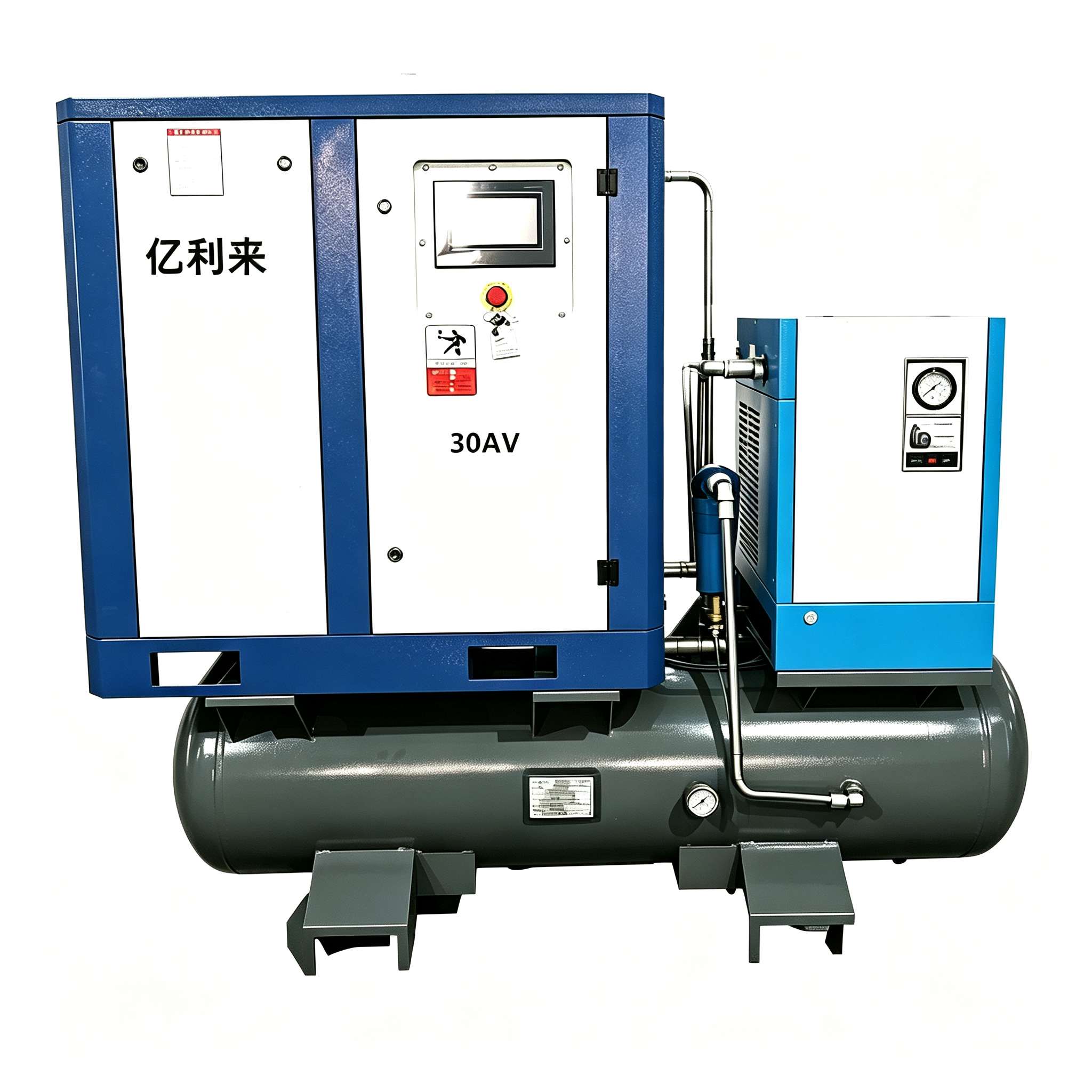 22kW 4 i 1 enkelttrins luftkompressor med fast hastighed