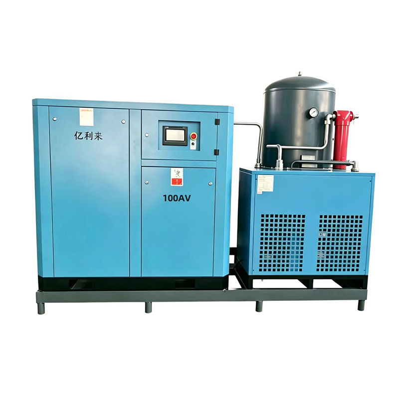 75kW Skid-monteret lavtryks enkelttrins luftkompressor med fast hastighed